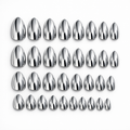 Chrome Metallic Press-On Nails – Almond