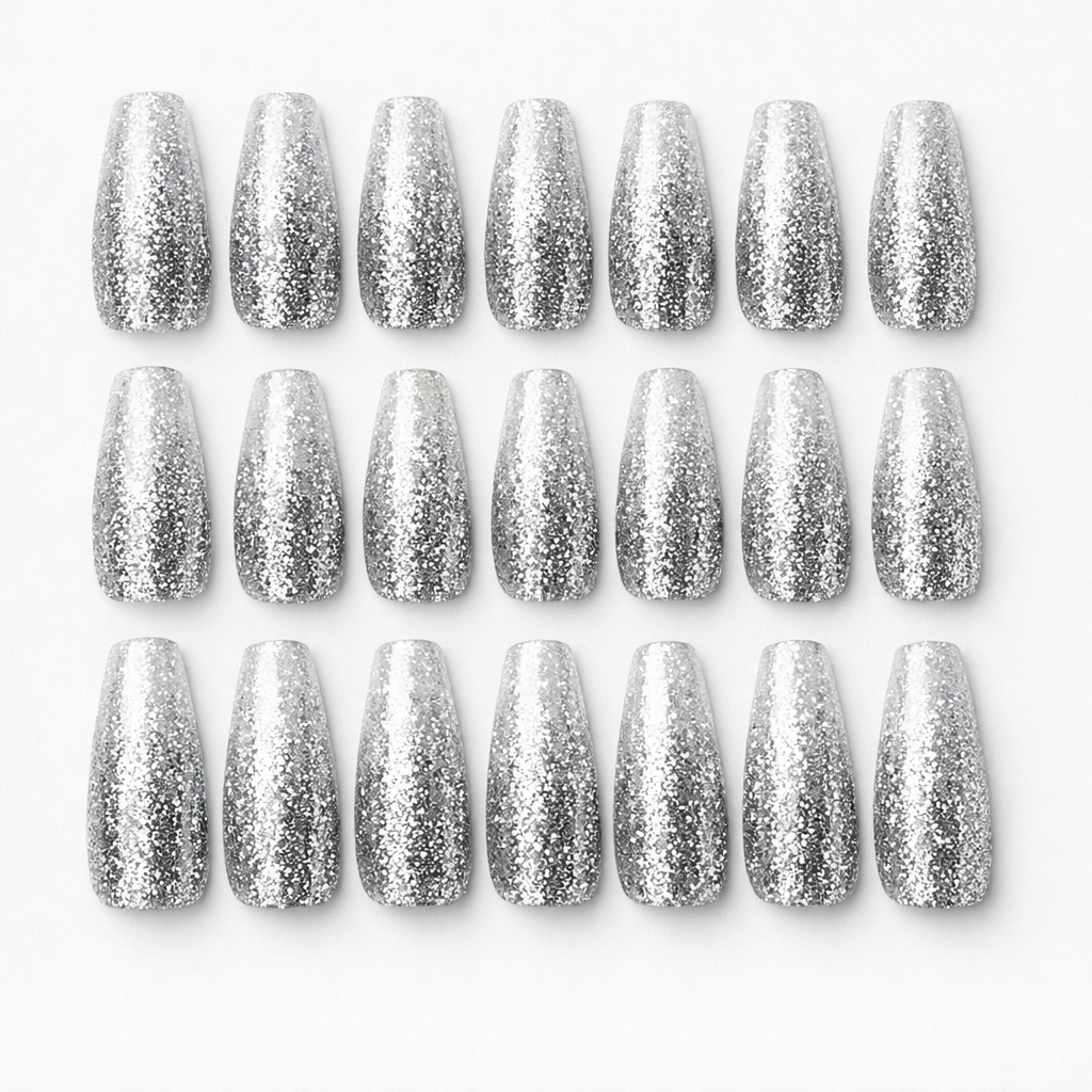 Glitter Ombre Press-On Nails – Coffin