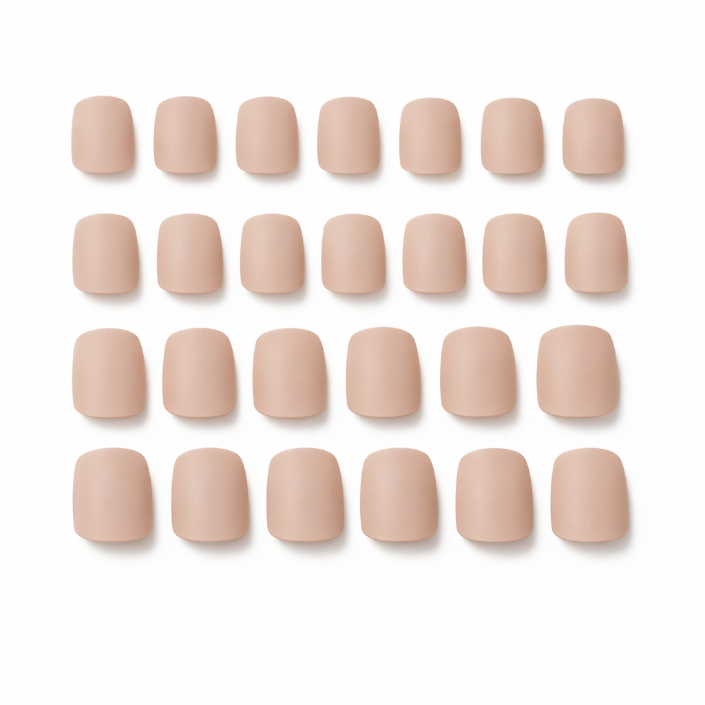 Matte Nude Press-On Nails – Square