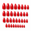 Red Glossy Press-On Nails – Stiletto