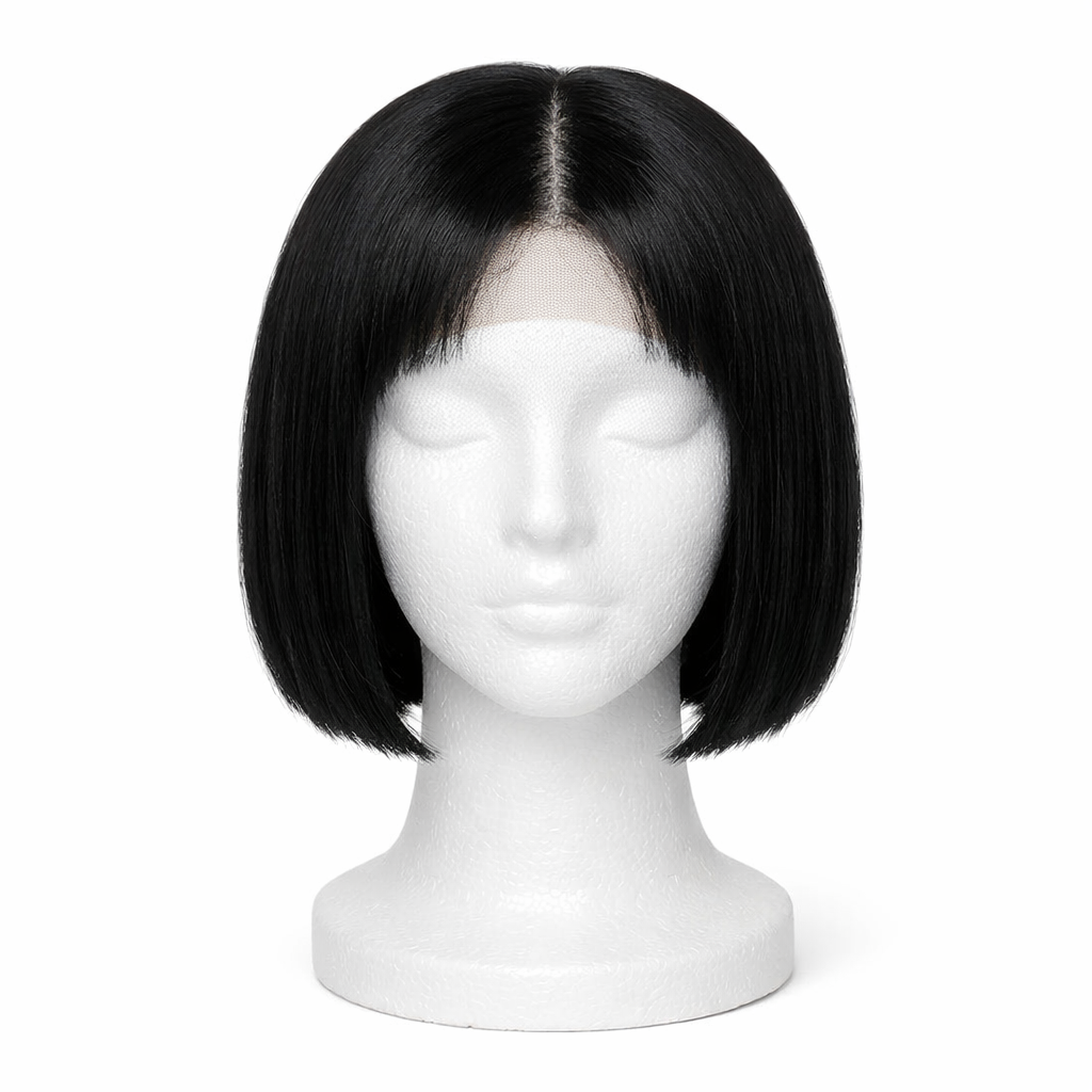 Short Bob Lace Front Wig – Jet Black