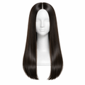 Silky Straight Long Wig – Dark Brown
