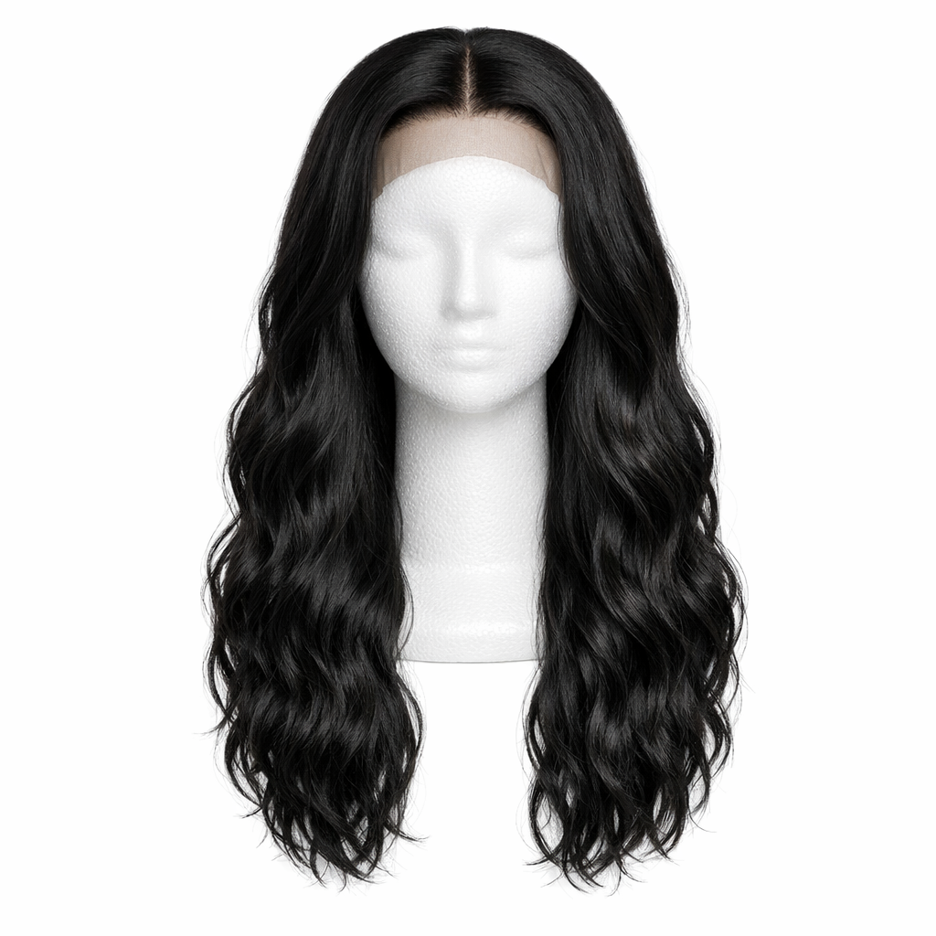 Long Wavy Lace Front Wig – Natural Black